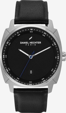 Daniel Hechter Watches Analog Watch 'Carré Noire' in Black: front