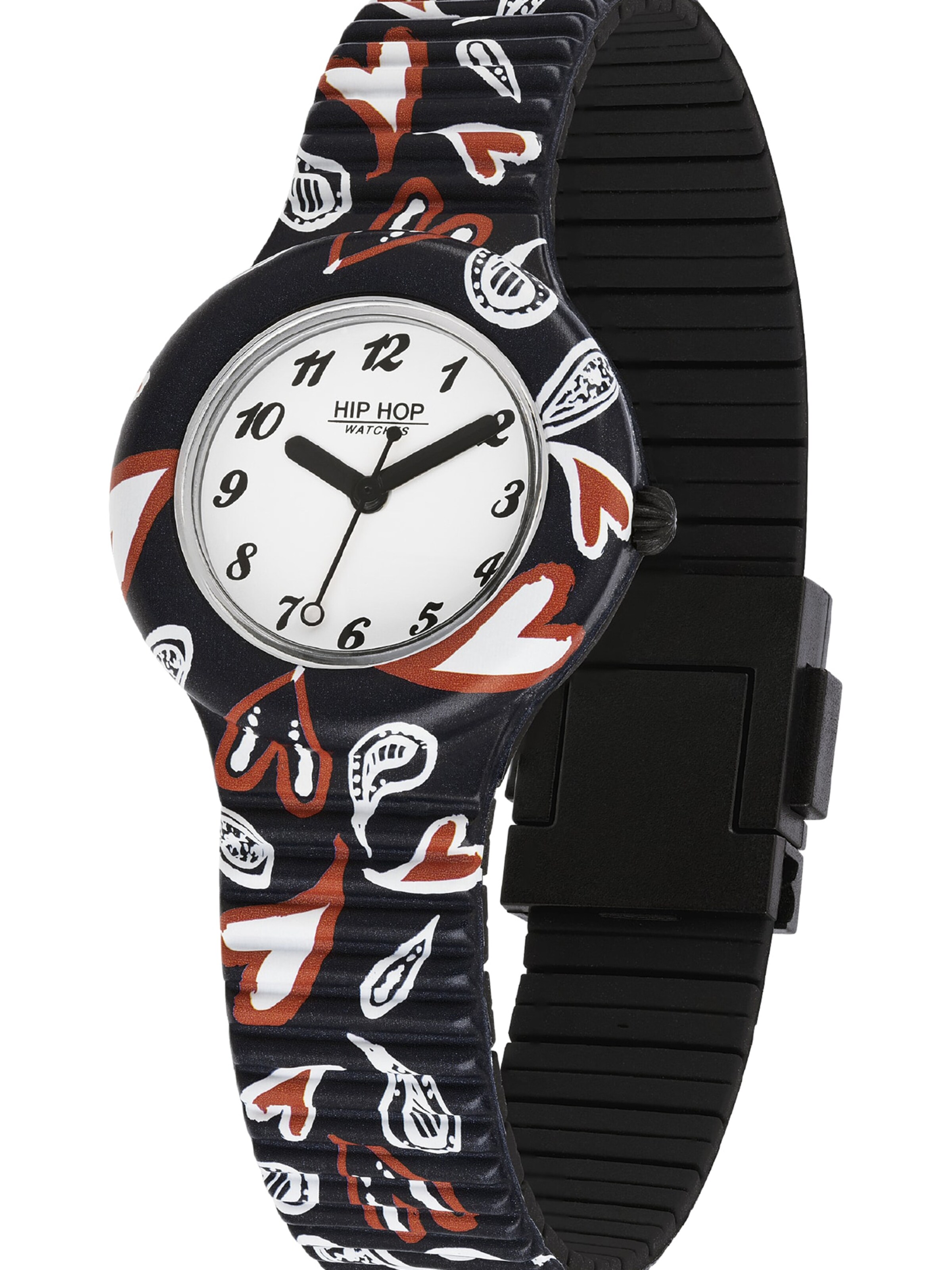 Orologio analogico 'Heart by Heart' di Hip Hop in nero