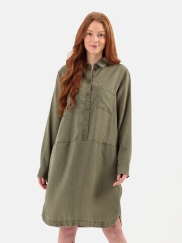 CAMEL ACTIVE Shirt Dress in Green: front