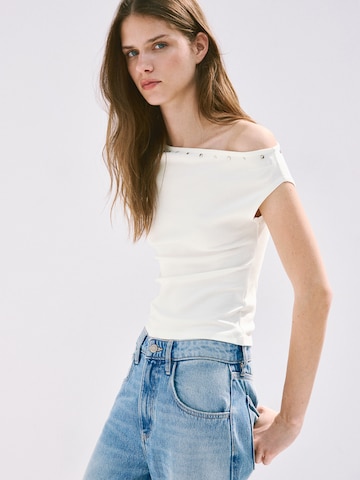 MANGO Shirt 'IRIA' in White: front