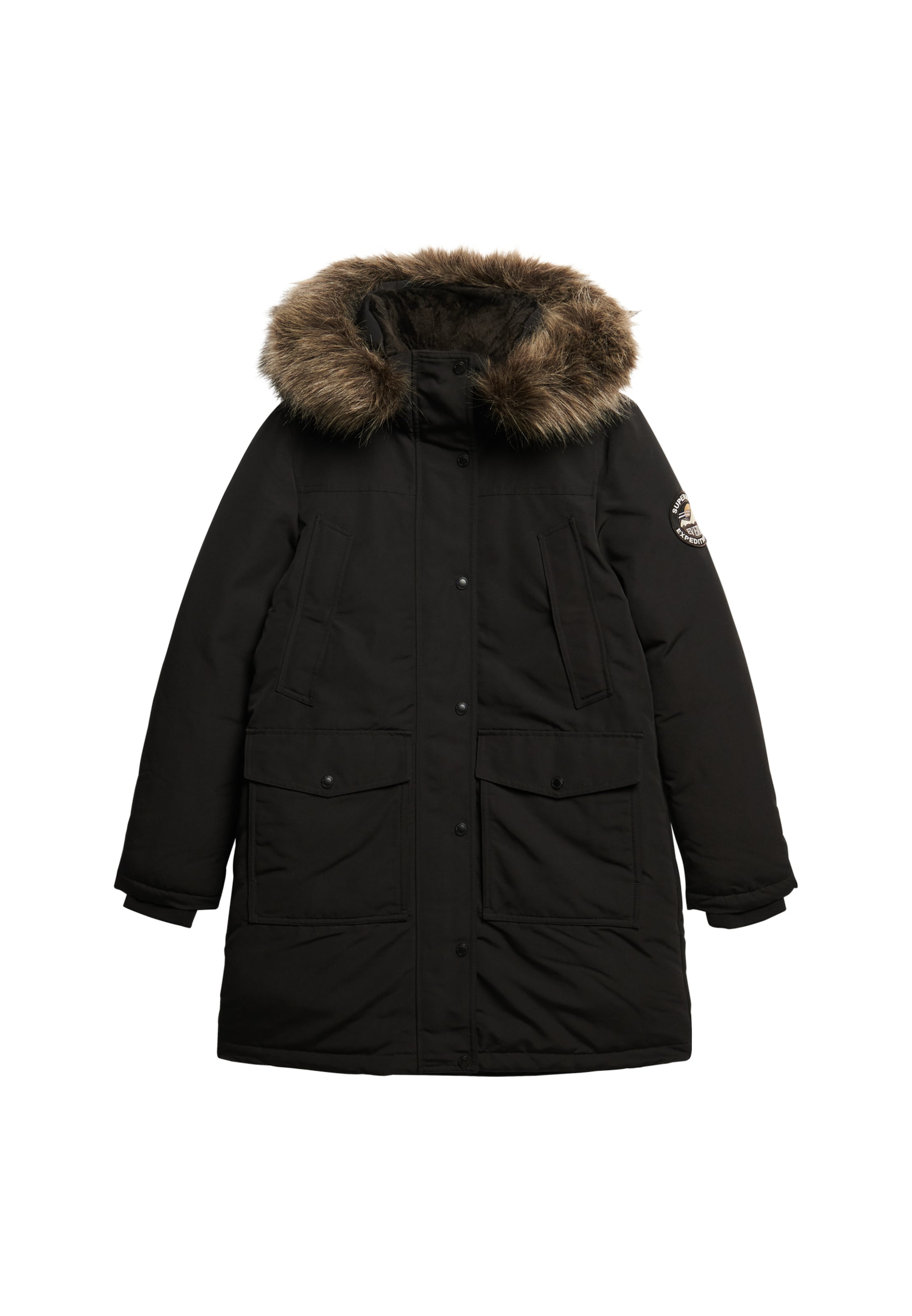 Superdry Winterparka 'Everest' in Schwarz: Vorderseite