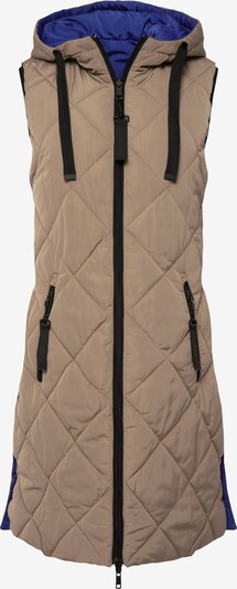 LAURASØN Gilet en bleu roi / taupe / noir, Vue avec produit