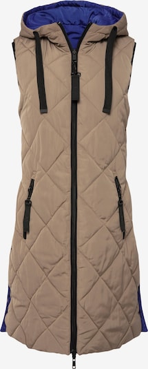 LAURASØN Gilet en bleu roi / taupe / noir, Vue avec produit