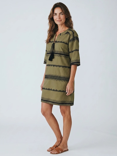 Pink Label Sommerkleid 'BEACHWEAR OIL GREEN EMBROIDERY'‌‌‌‌ in 42 in grün, Produktansicht