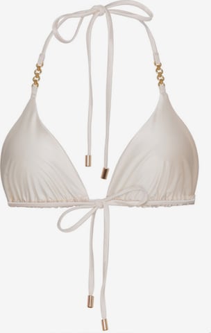 Anse Victorin Triangel Bikinitop 'Sophia' in Beige: Vorderseite