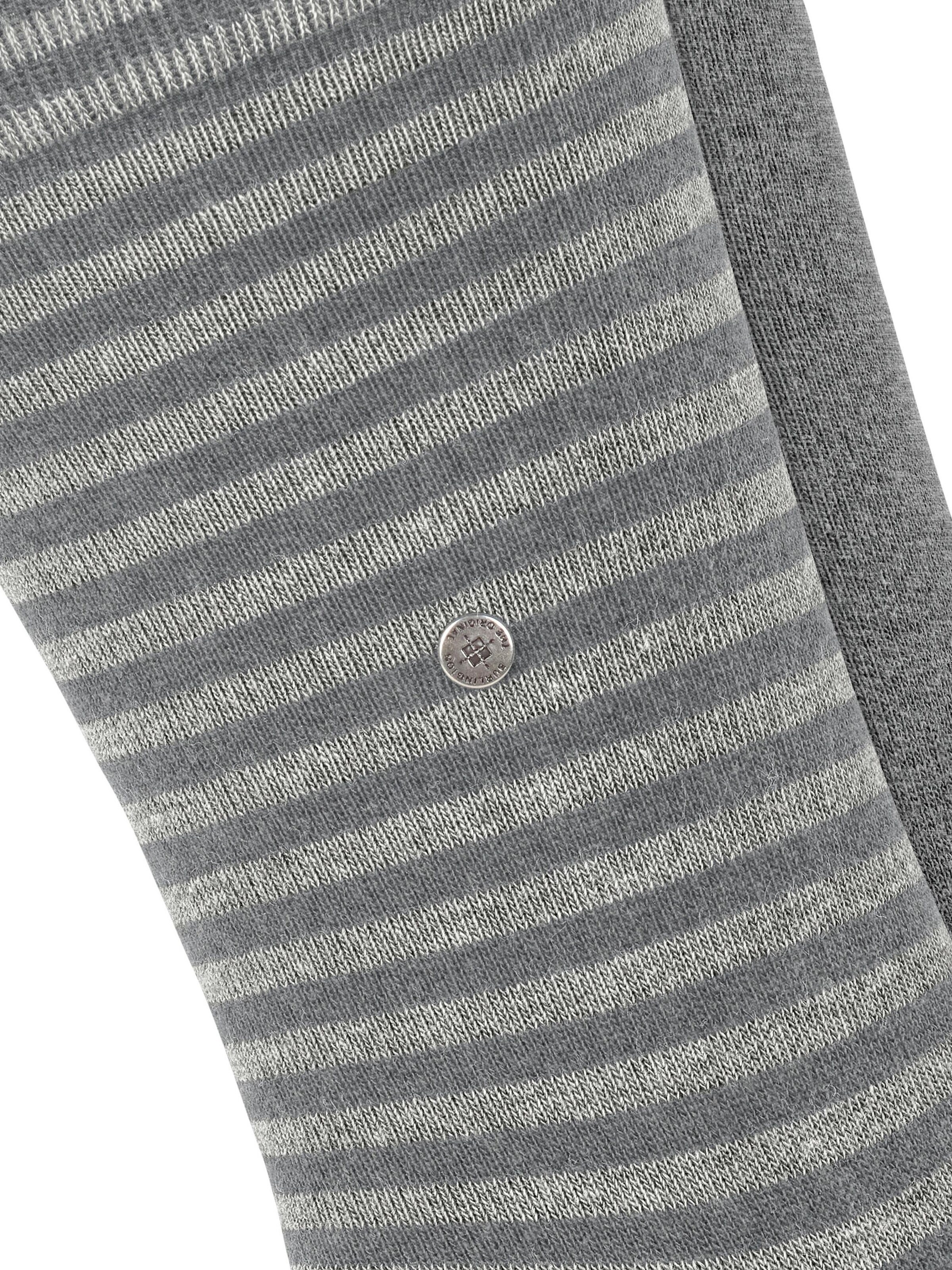 BURLINGTON Socks 'Everyday Stripe 2-Pack' in Grey