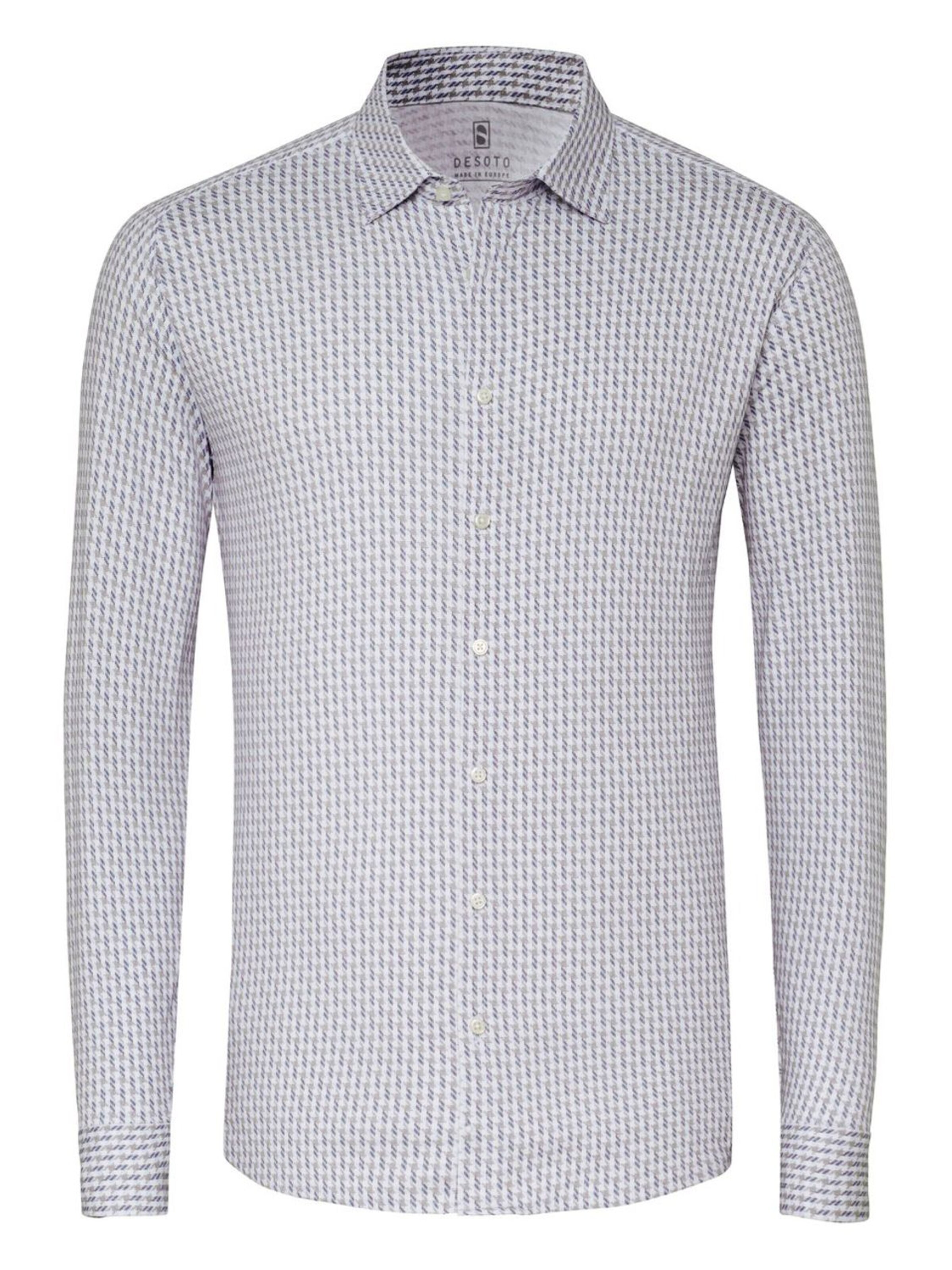 DESOTO Button Up Shirt in Beige: front