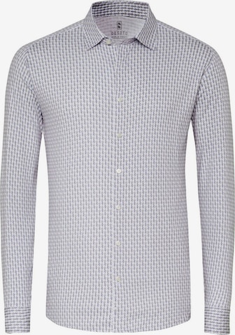 DESOTO Button Up Shirt in Beige: front