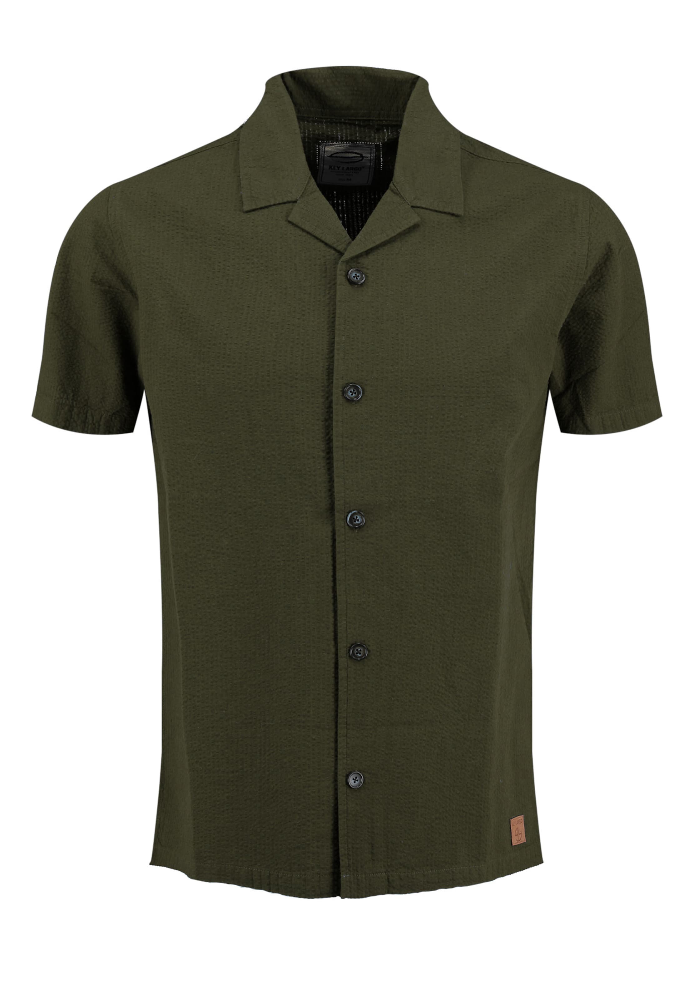Key Largo Regular Fit Hemd 'Seaside' in Grün: Vorderseite
