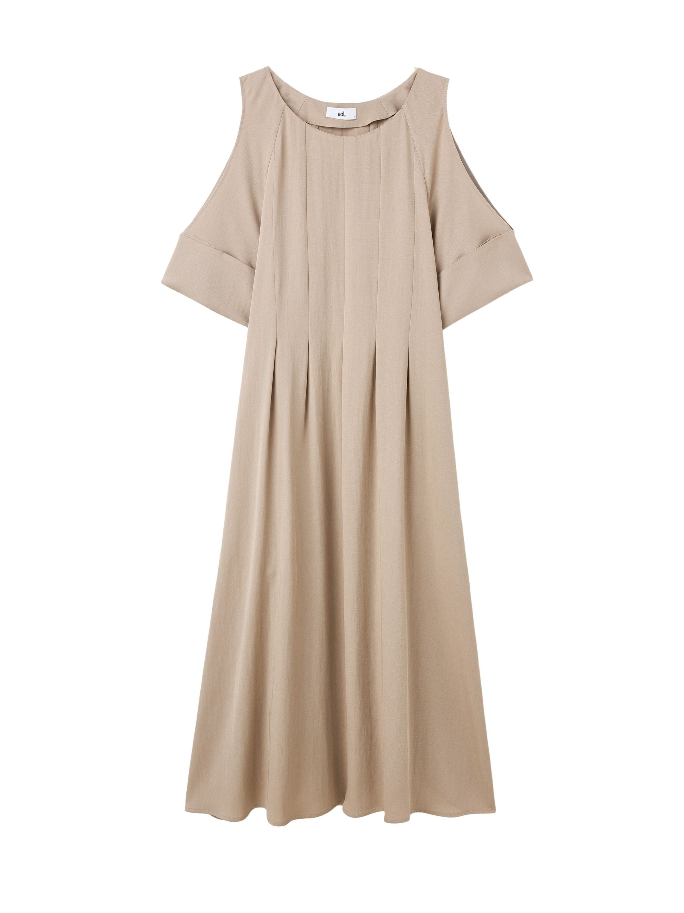adl Dress in Beige: front
