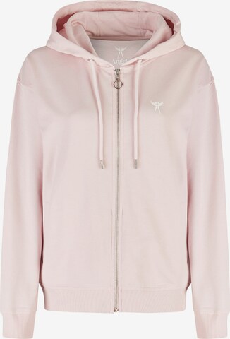 Angels Athletic Zip-Up Hoodie in Pink: front