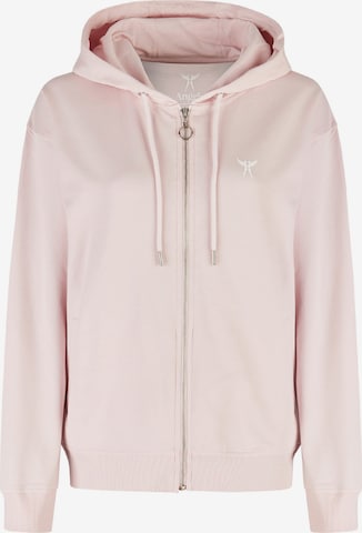 Angels Athletic Zip-Up Hoodie in Pink: front