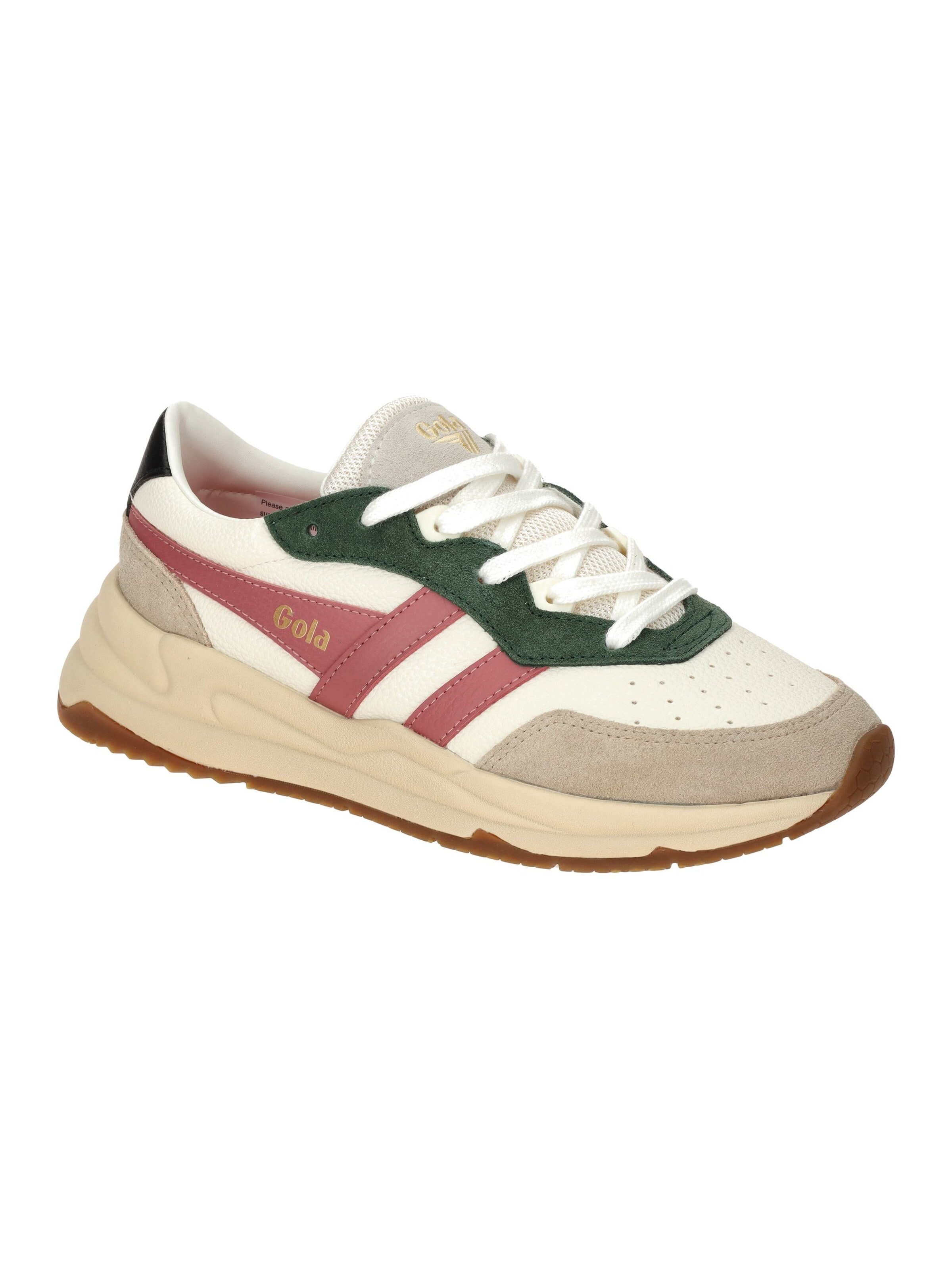 Gola Sneakers 'Gola Saturn Quadrant Sneakers weiß grün CLB521' in White: front