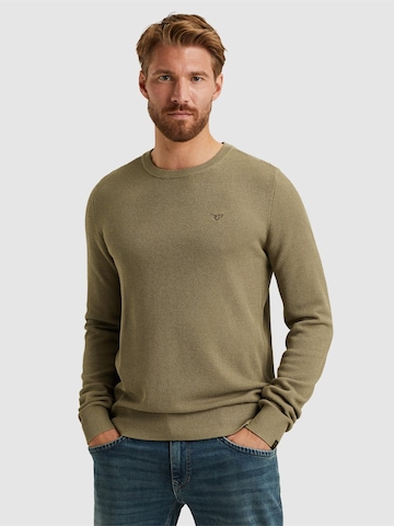PME Legend Tröja 'Pullover with waffle texture' i beige: framsida