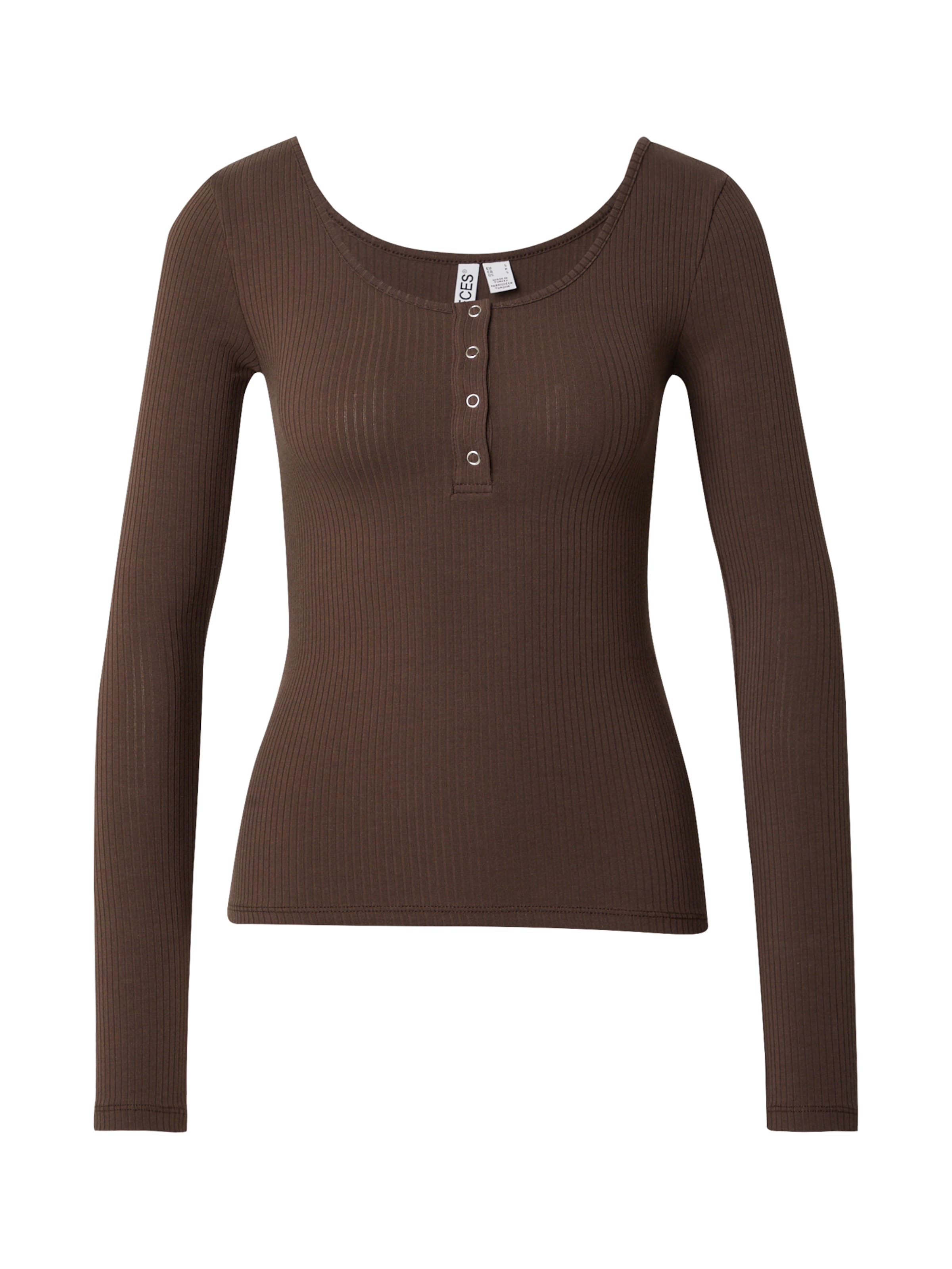 PIECES Shirt 'PCKITTE' in Brown: front