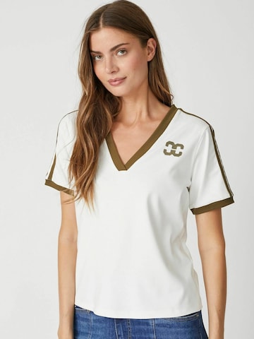 T-shirt ' EdgeCC ' co'couture en blanc : devant