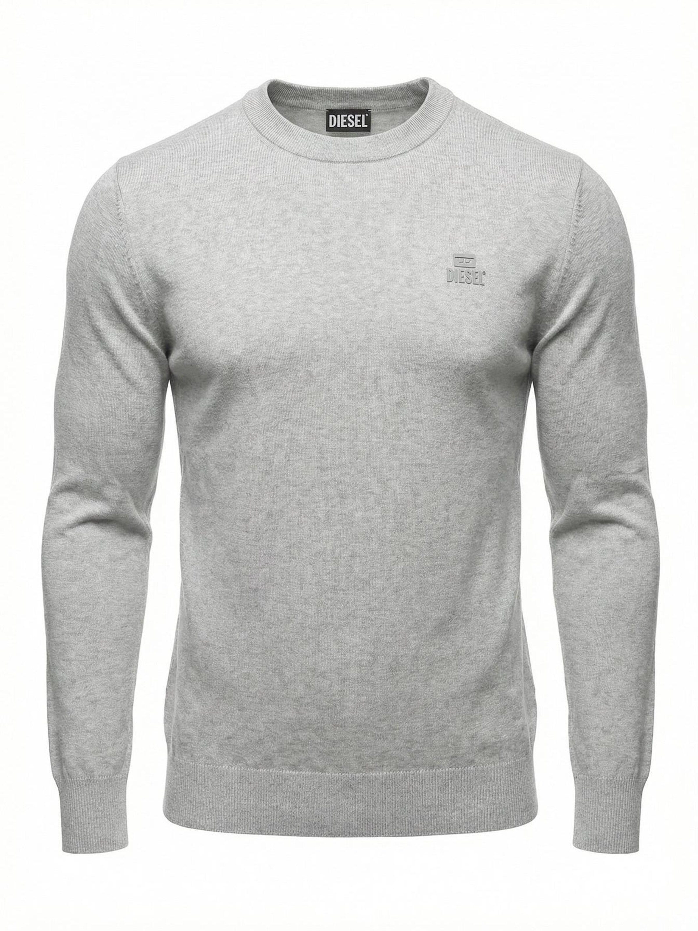 DIESEL Sweater 'K-FREEX-NEWPRINT' in Grey: front