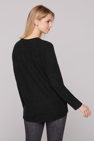 Soccx Oversized Pullover aus Flauschstrick in Schwarz