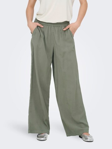 Loosefit Pantalon 'ONLaris' ONLY en vert : devant