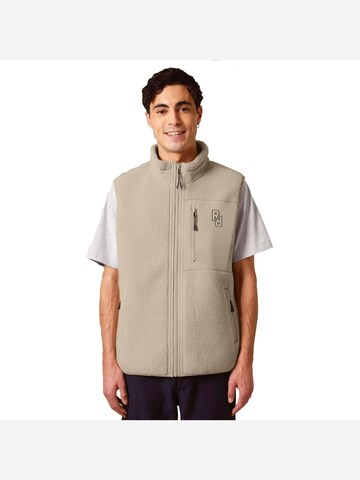 Rheinrebell Vest 'Sherpa' in Beige: front