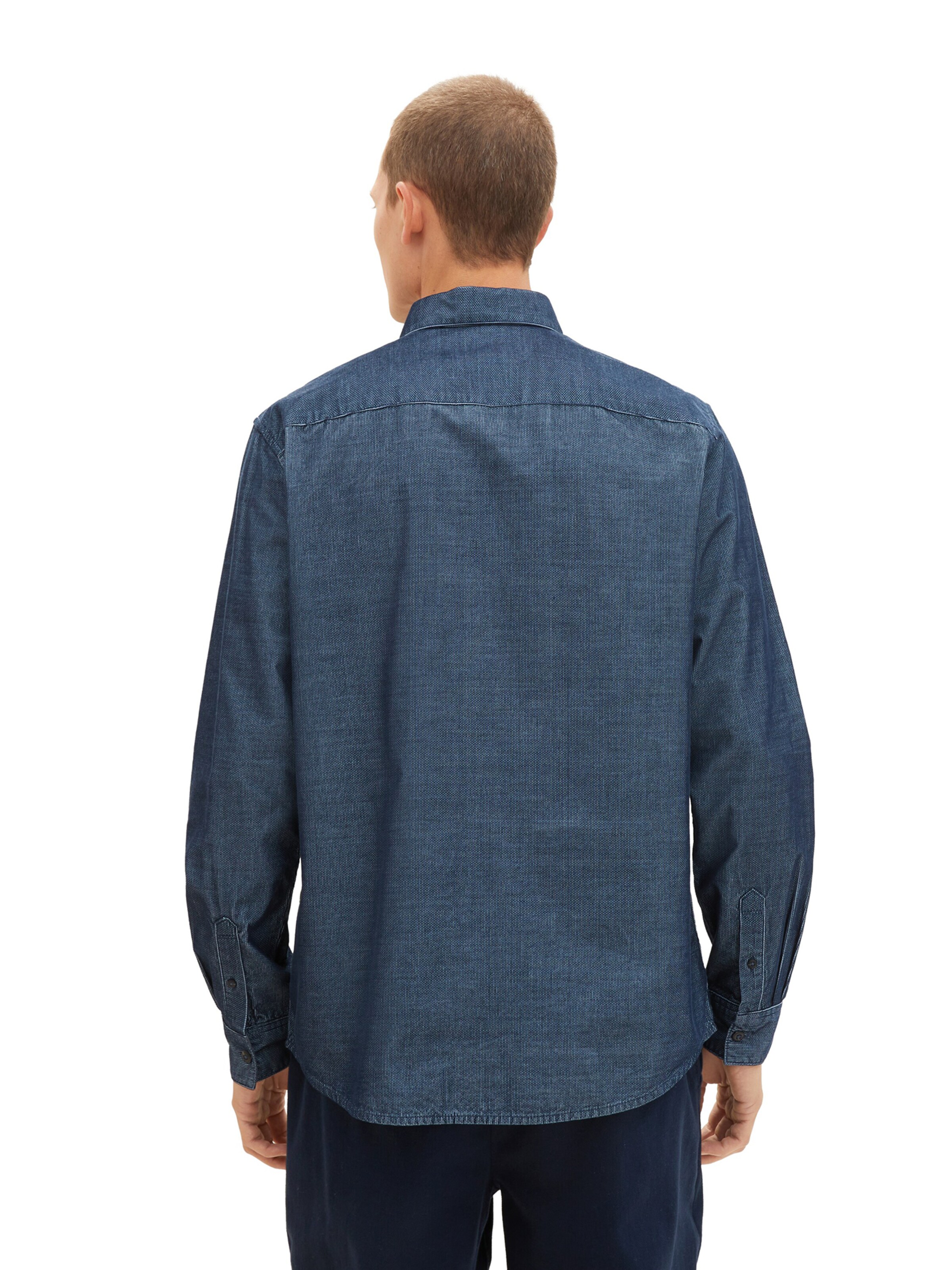 Coupe regular Chemise TOM TAILOR en bleu