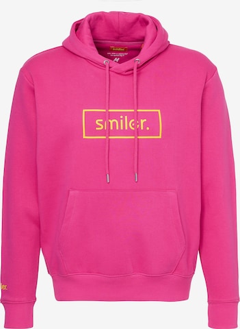 Sweat-shirt smiler. en rose : devant