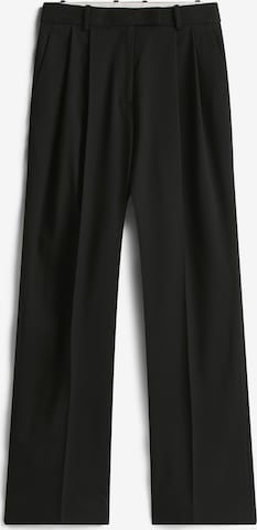 TOMMY HILFIGER Regular Pleat-front trousers in Black: front