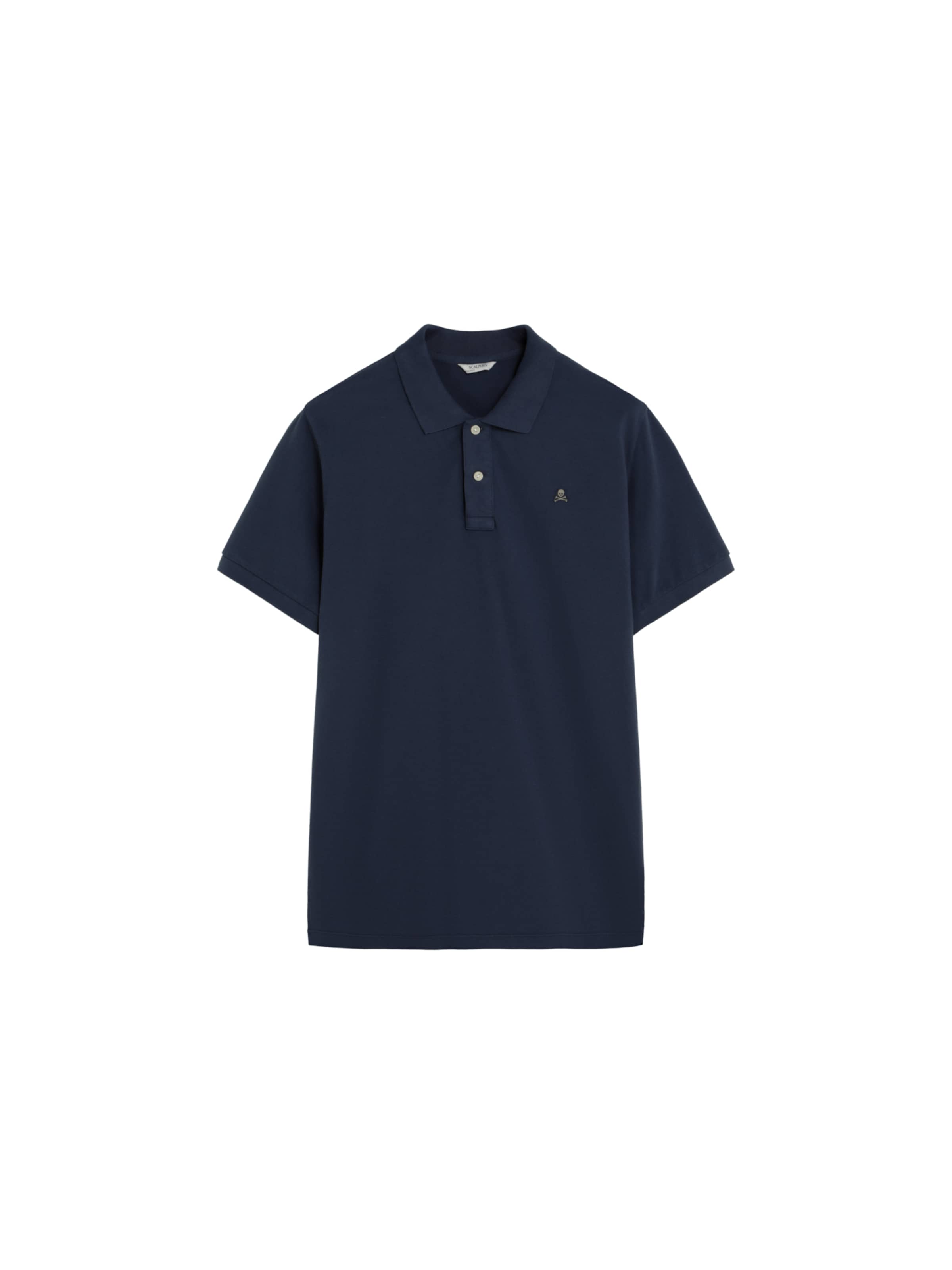 Scalpers Basic Contrast Polo ' ' in Blau: Vorderseite