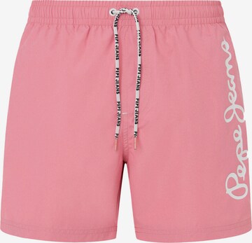 Pepe Jeans Swim Trunks in Pink: front