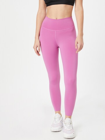 ADIDAS SPORTSWEAR Skinny Spodnie sportowe 'Optime Luxe' w kolorze fioletowy: przód