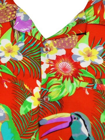 King Kameha Shirt 'Parrot Cockatoo'‌‌‌‌‌‌‌‌‌‌ in Orange