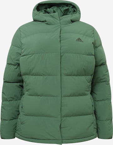 ADIDAS SPORTSWEAR Куртка в спортивном стиле 'Helionic Down ' в Зеленый: спереди