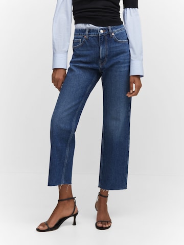 MANGO Regular Jeans 'BLANCA' in Blue: front