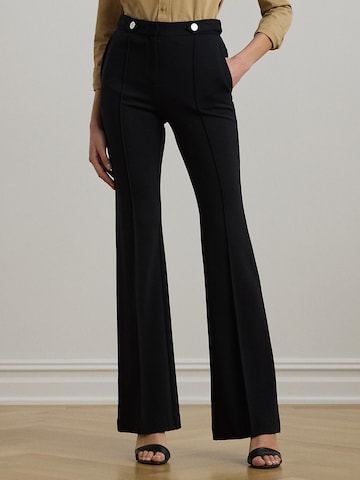 Lauren Ralph Lauren Bootcut Hlače | črna barva: sprednja stran