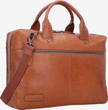 Plevier Document Bag 'Flint' in Brown: front