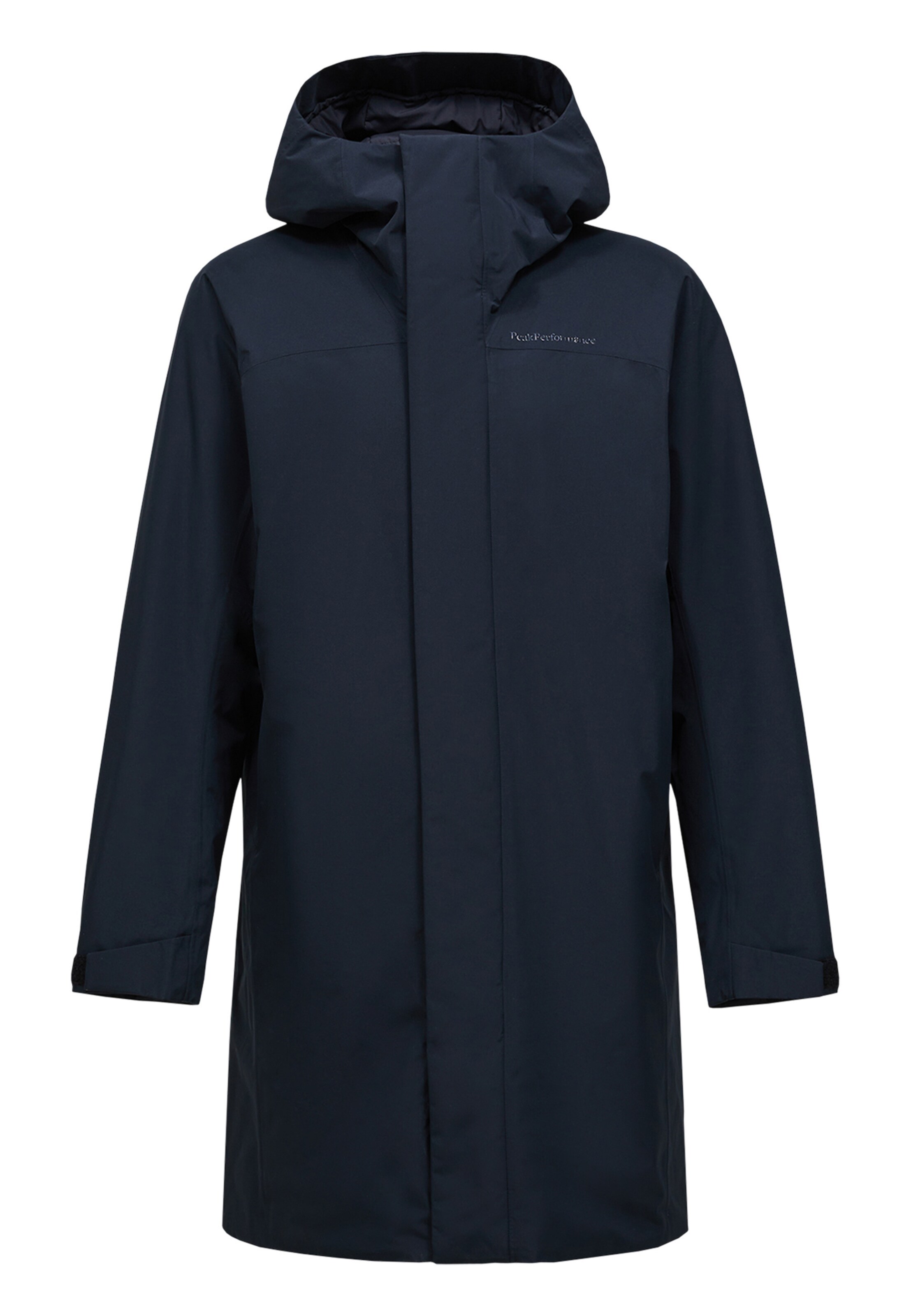 PEAK PERFORMANCE Funktionsmantel in Schwarz: Vorderseite