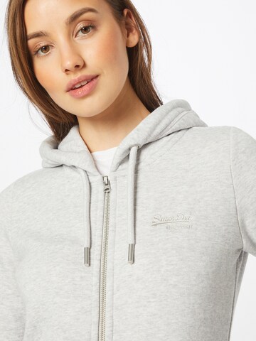 Superdry - Sudadera con cremallera en gris