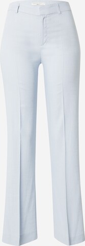 Gina Tricot Boot cut Trousers with creases in Blue: front