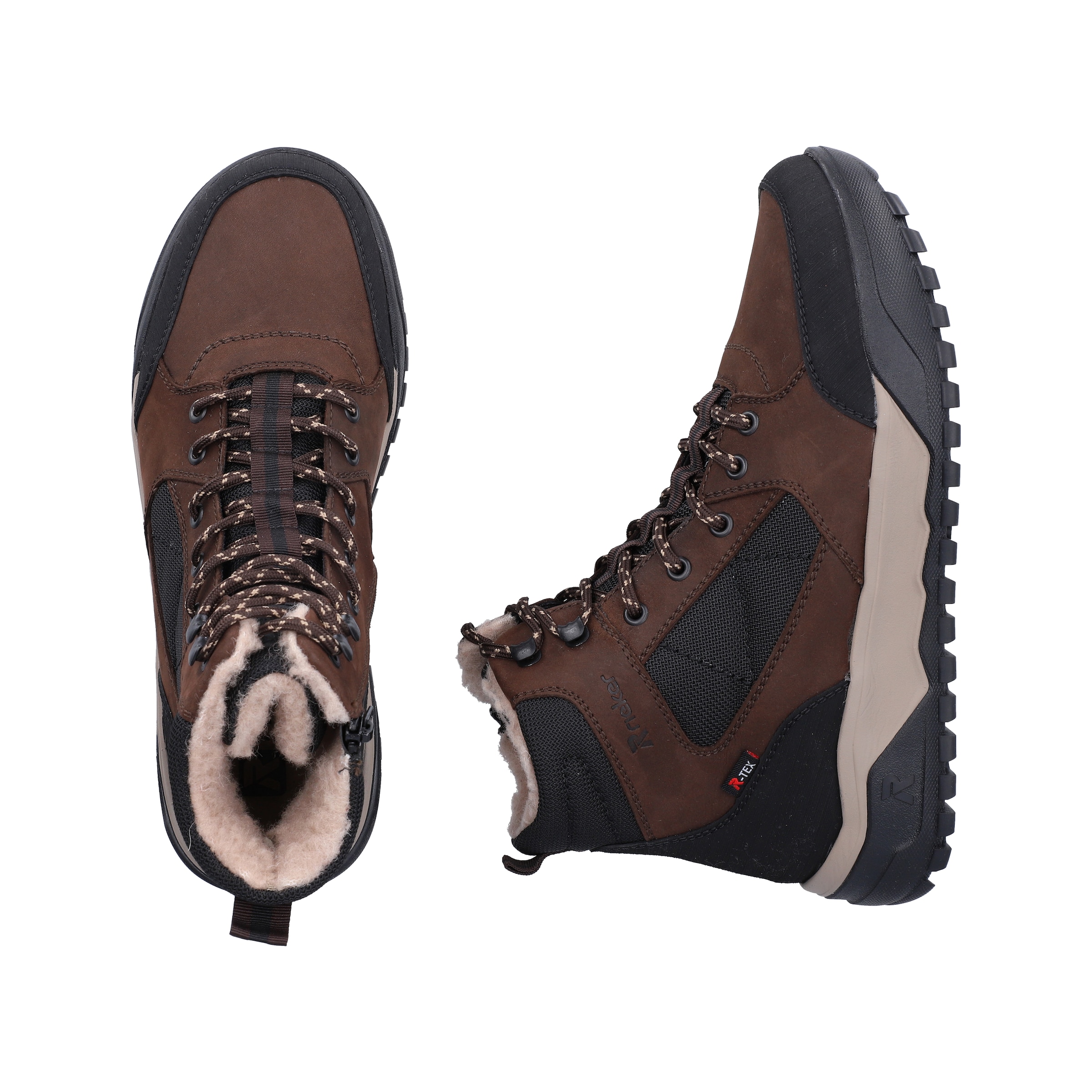 Bottines à lacets Rieker en marron