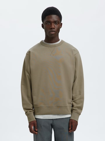 SELECTED Sweatshirt 'SLHLUKE' in Grey: front