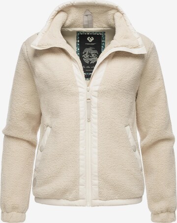 Ragwear Fleece jas 'Nordicka' in Beige: voorkant