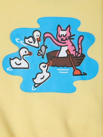 Maru + Bo Sweatshirt 'SPLIT SIDE POND SWEATSHIRT' i gul