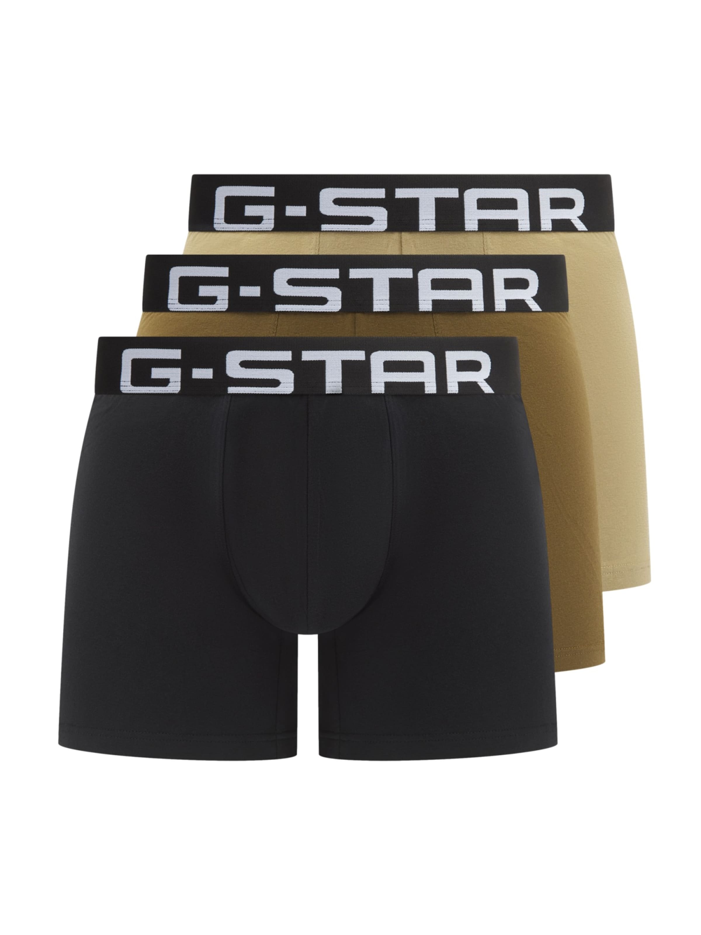 G-STAR Boxers 'OAK' en kaki / olive / noir / blanc, Vue avec produit