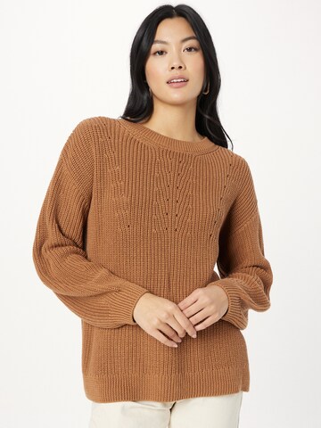 Pull-over MORE & MORE en marron : devant