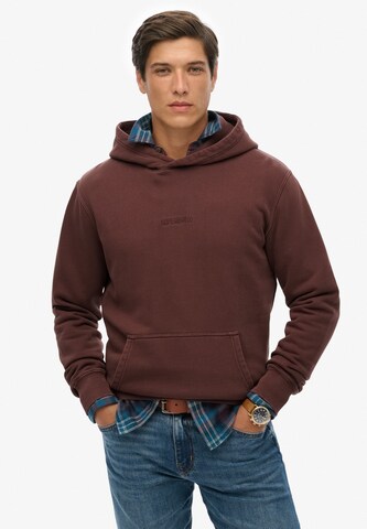 Sweat-shirt Superdry en marron : devant