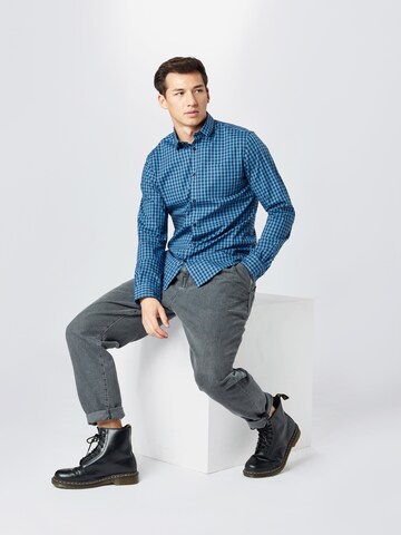 TOM TAILOR Regular Fit Hemd in Blau