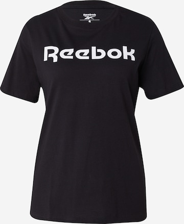 ReebokTehnička sportska majica - crna boja: prednji dio