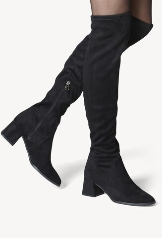 TAMARIS Over the Knee Boots in Black