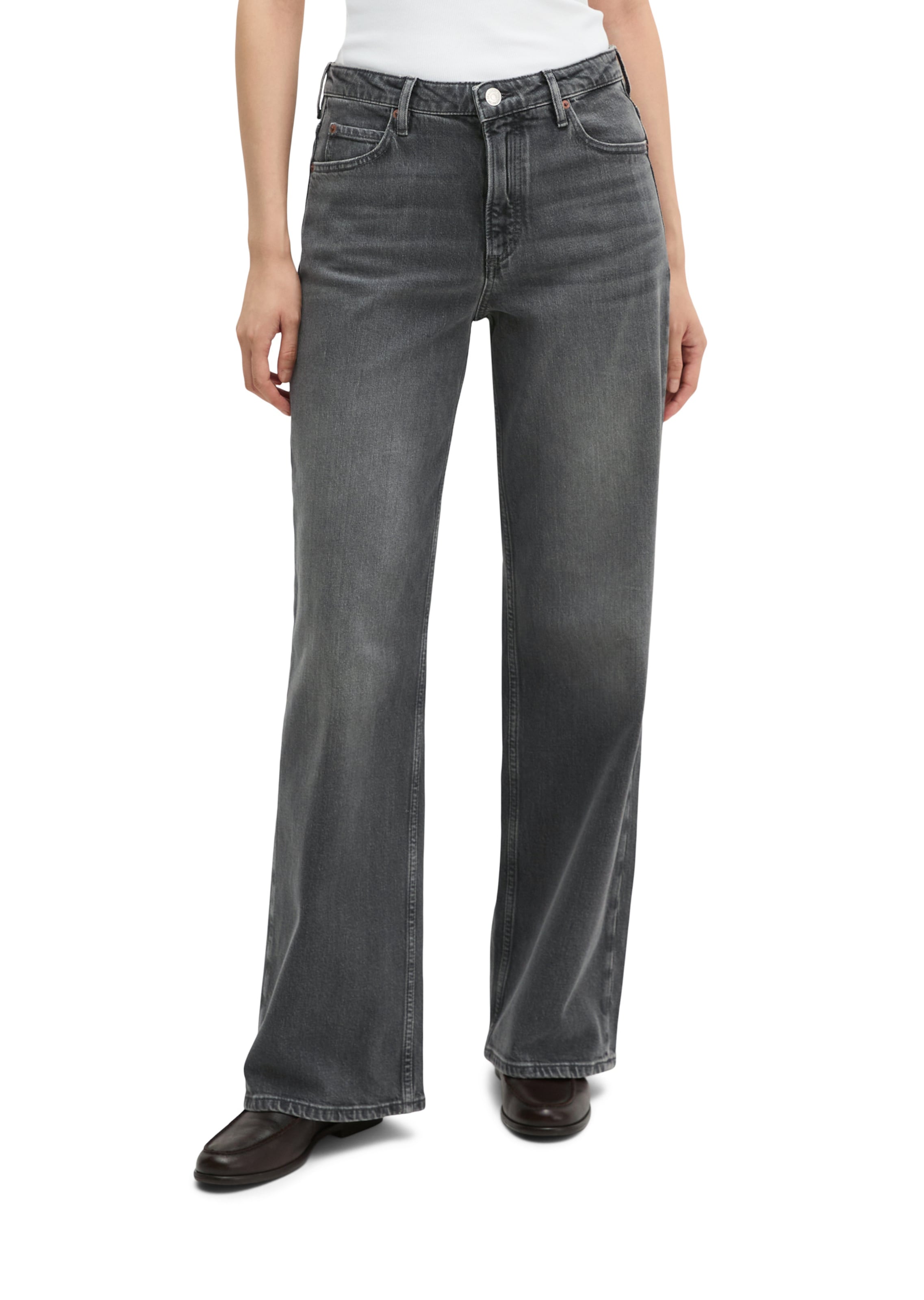 Marc O'Polo Wide leg Jeans 'Tolva' in Grijs: voorkant