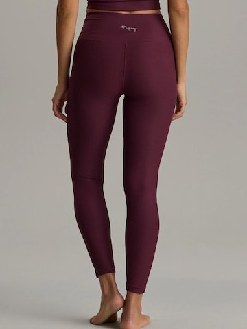 Hey Honey Skinny Leggings 'Cropped & Ribbed Leggings' in Red